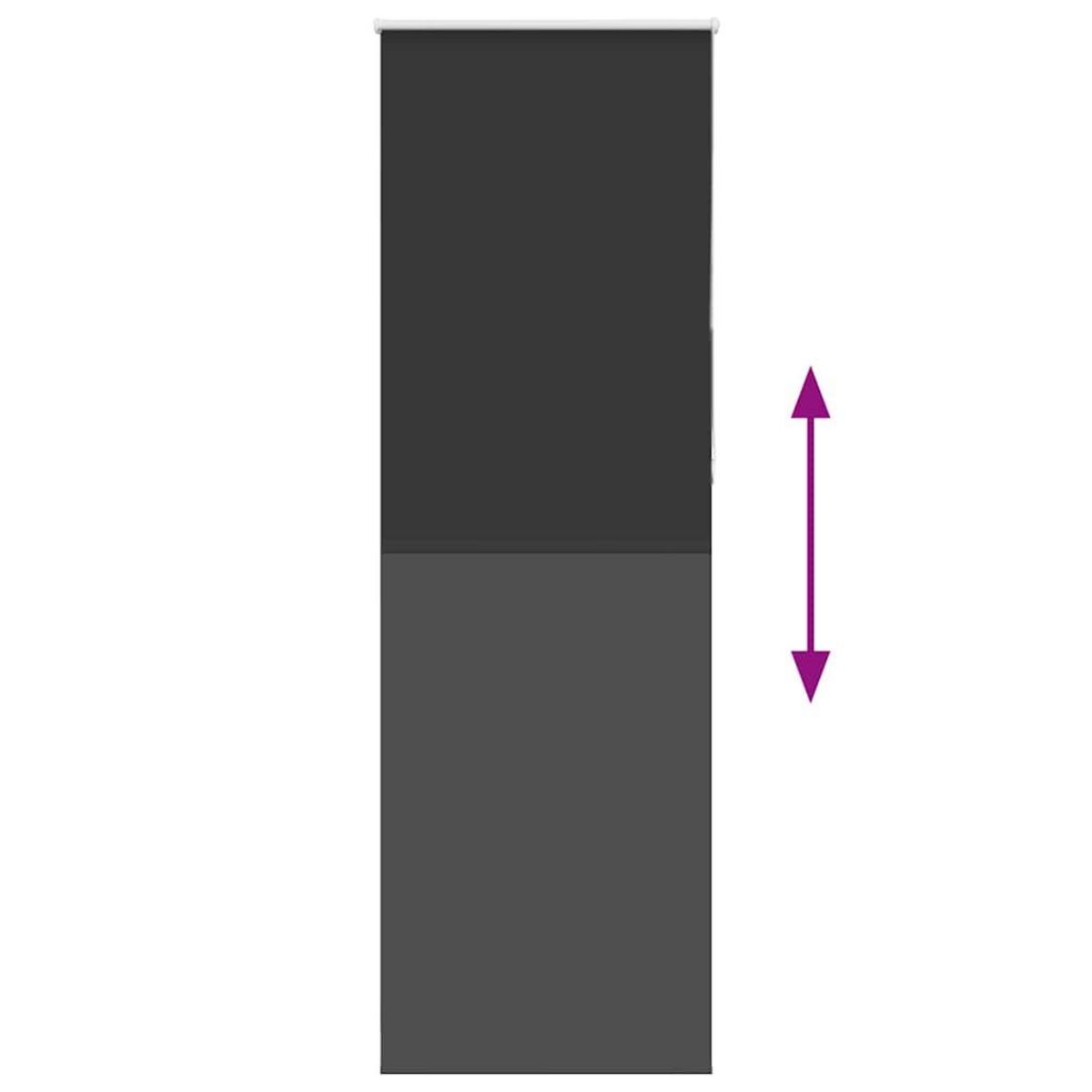 VIDAXL Store enrouleur occultant largeur du tissu 70,7 cm polyester