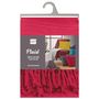 Voir la diapositive 2 : Paris Prix Plaid Uni à Franges  Lilia  150x150cm Framboise