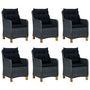 Voir la diapositive 2 : VIDAXL Ensemble a manger d'exterieur 7pcs et coussins resine tressee