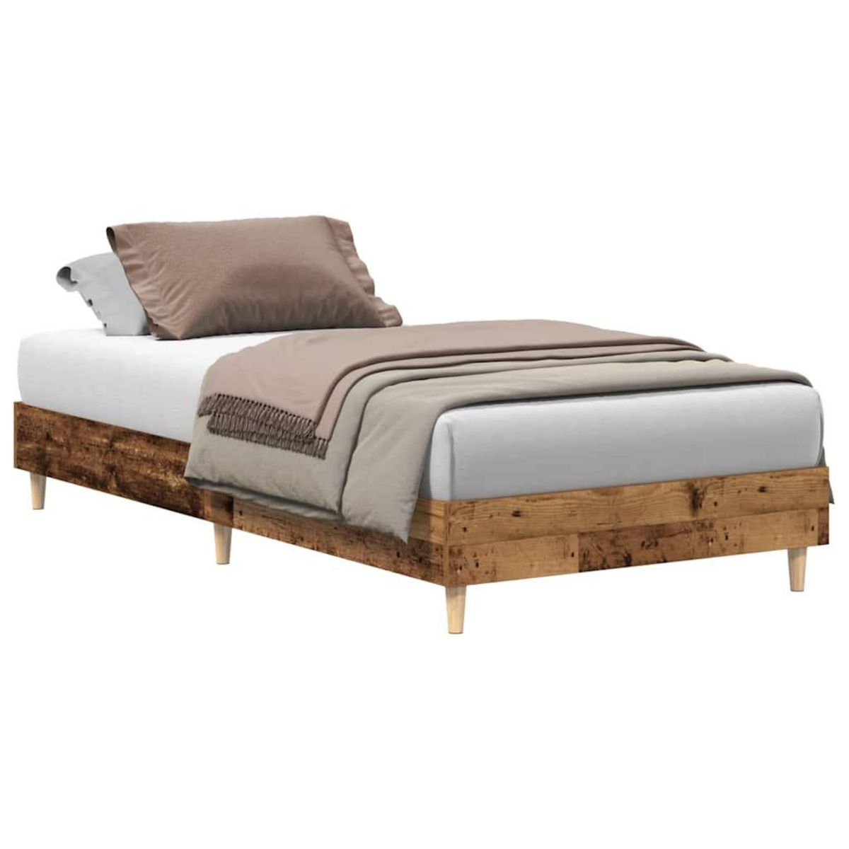 VIDAXL Cadre de lit sans matelas vieux bois 100x200 cm bois ingenierie