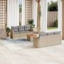 Voir la diapositive 1 : VIDAXL Salon de jardin avec coussins 7pcs melange beige resine tressee