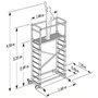 Voir la diapositive 5 : HAILO Echafaudage roulant d'escalier 5m en aluminium - HOBBYSTEP H5