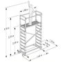 Voir la diapositive 5 : HAILO Echafaudage roulant d'escalier 5m en aluminium - HOBBYSTEP H5