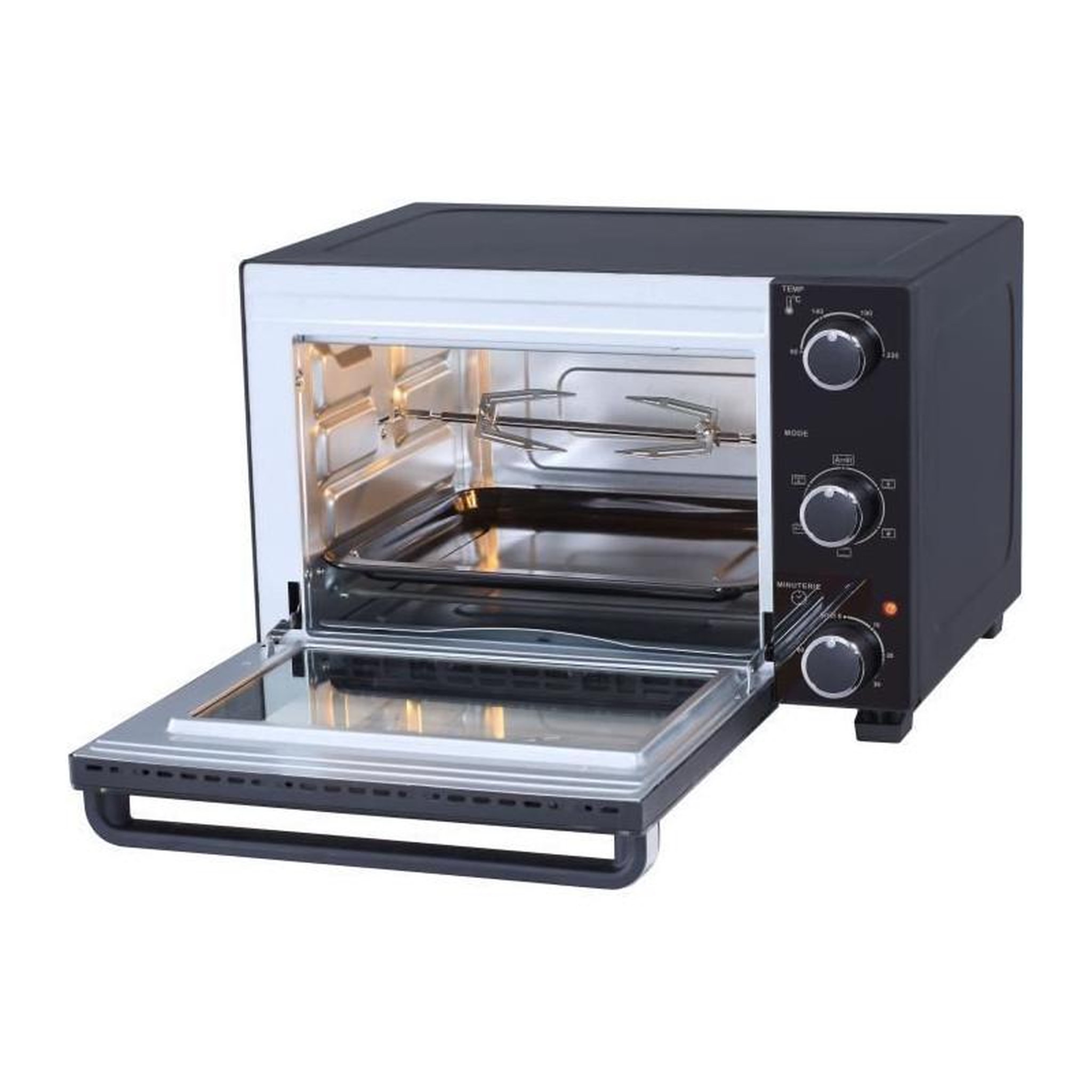 Voir la diapositive 3 : CONTINENTAL EDISON CONTINENTAL EDISON CEMF35B4 - Minifour electrique 35L noir - 1500W - Rotissoire, Convection naturelle