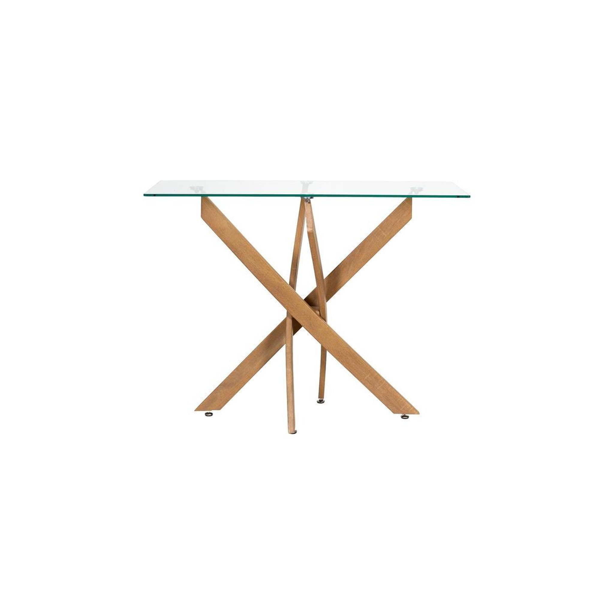 Voir la diapositive 2 : The Home Deco Factory Console en verre  heritage  100cm transparent