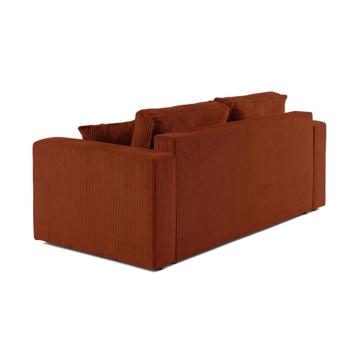 BEST MOBILIER Topaze - canapé droit 2 places - en velours côtelé