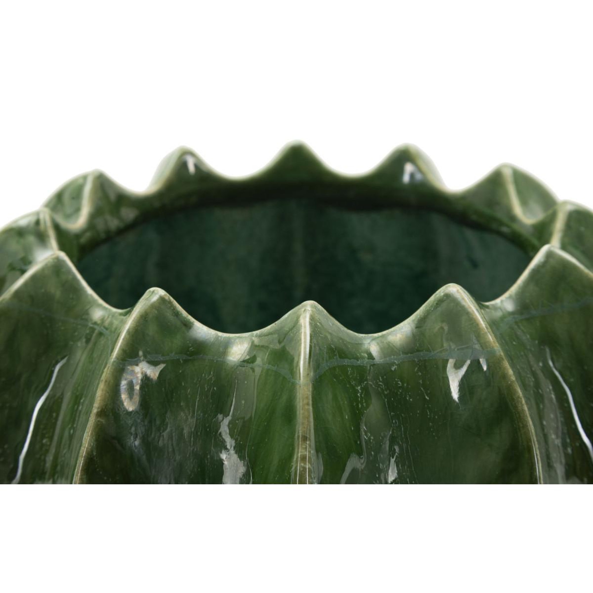 Voir la diapositive 3 : Paris Prix Cache-pot en céramique  cactus  22cm vert