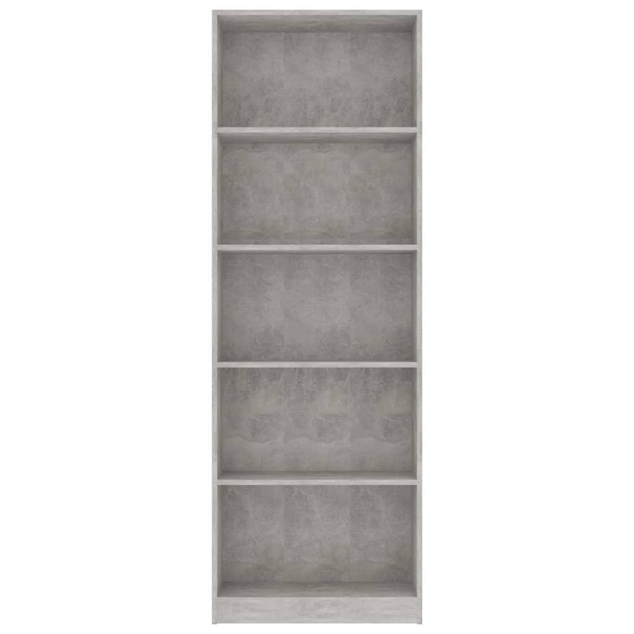 Voir la diapositive 4 : VIDAXL Bibliotheque a 5 niveaux Gris beton 60x24x175cm Bois ingenierie