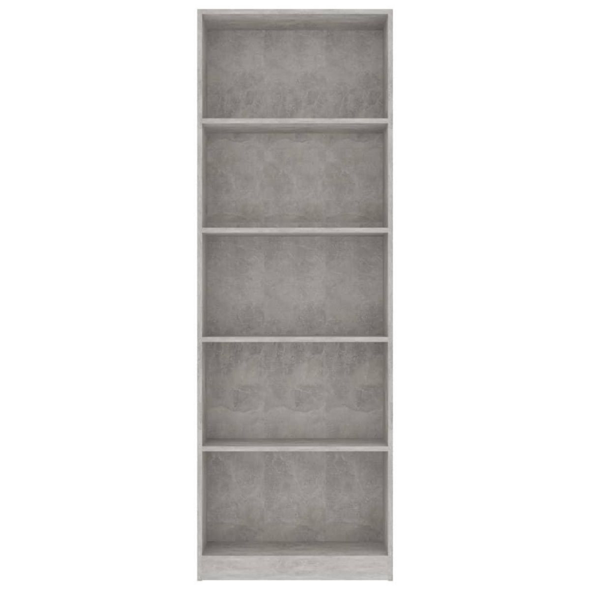 VIDAXL Bibliotheque a 5 niveaux Gris beton 60x24x175cm Bois ingenierie