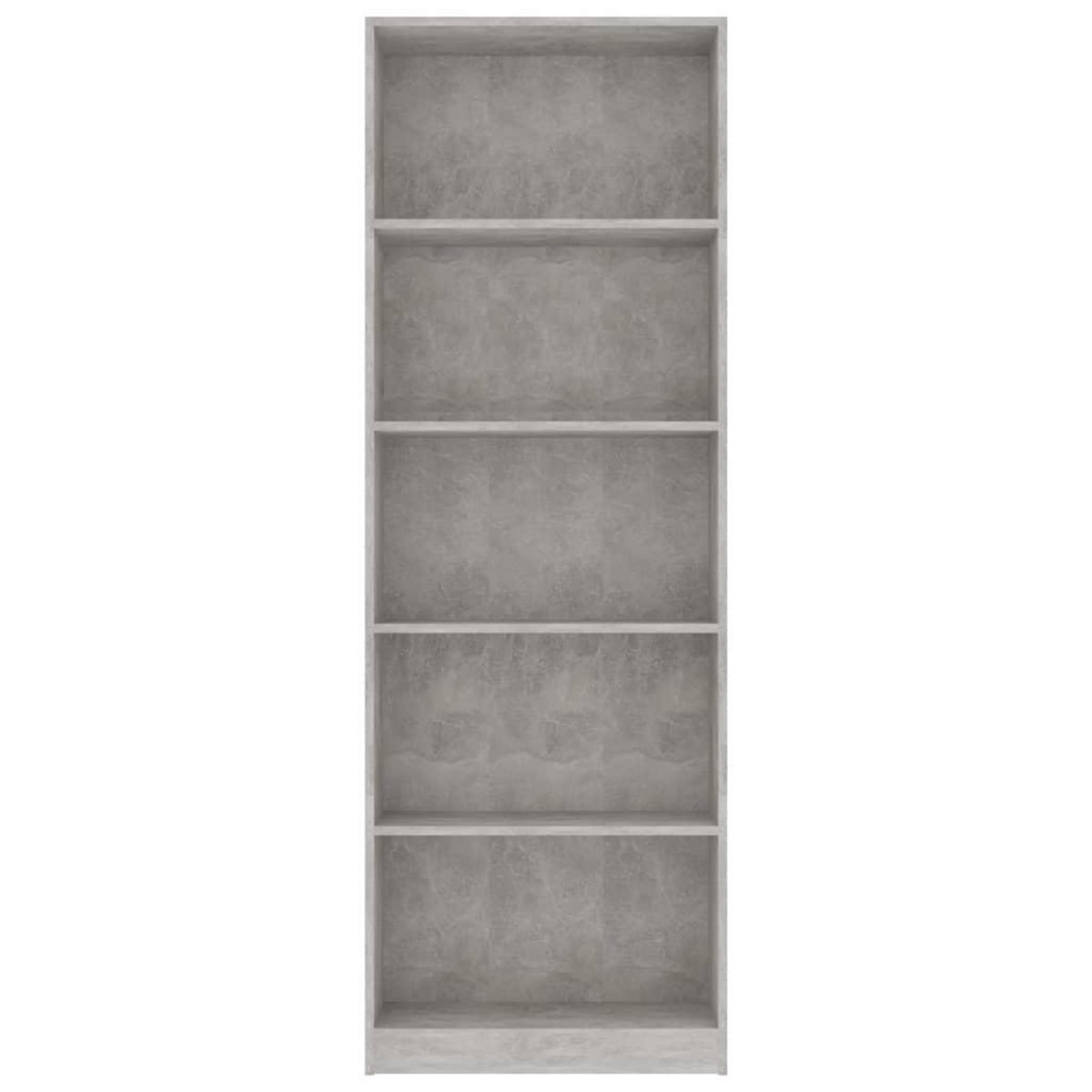 VIDAXL Bibliotheque a 5 niveaux Gris beton 60x24x175cm Bois ingenierie