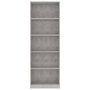 Voir la diapositive 4 : VIDAXL Bibliotheque a 5 niveaux Gris beton 60x24x175cm Bois ingenierie