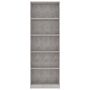 Voir la diapositive 4 : VIDAXL Bibliotheque a 5 niveaux Gris beton 60x24x175cm Bois ingenierie