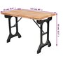 Voir la diapositive 6 : VIDAXL Table a manger dessus en bois de sapin massif 122x65x82 cm