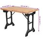 Voir la diapositive 6 : VIDAXL Table a manger dessus en bois de sapin massif 122x65x82 cm