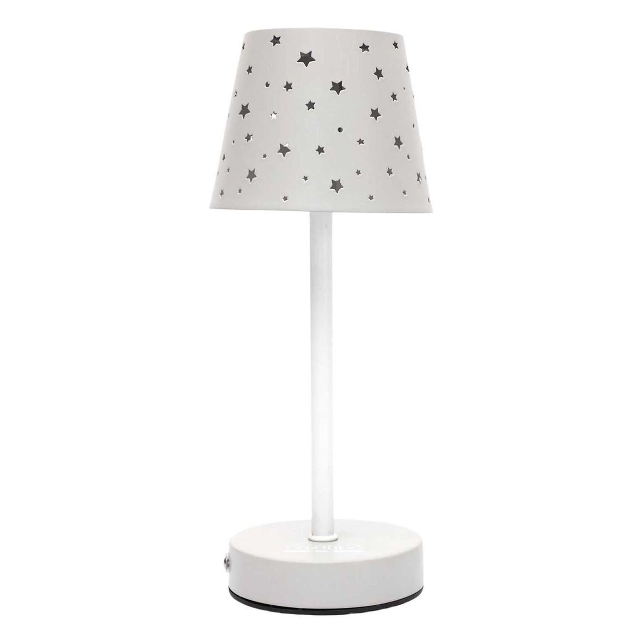 HOME DECO KIDS Lampe à Poser Rechargeable  Étoiles  29cm Gris