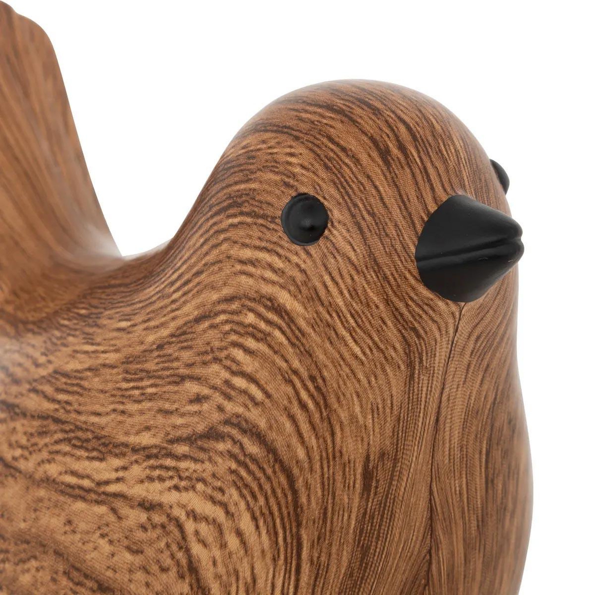 Voir la diapositive 4 : ATMOSPHERA Lot de 2 oiseaux en dolomite  family corner  14cm marron