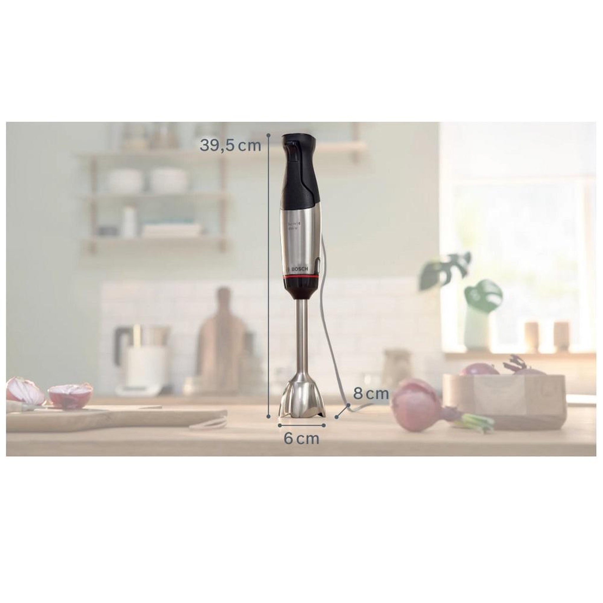 Voir la diapositive 4 : BOSCH Mixeur plongeant multifonction 1000w inox/noir - msm6m622