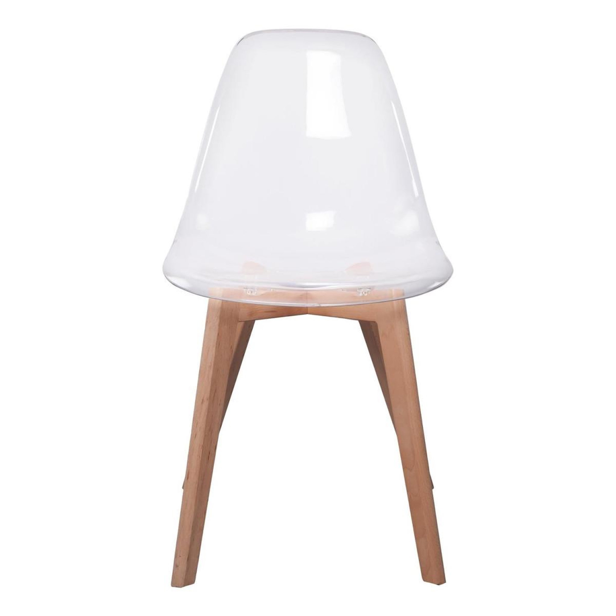 Voir la diapositive 5 : The Home Deco Factory Lot de 2 chaises scandinave  vika  83cm transparent