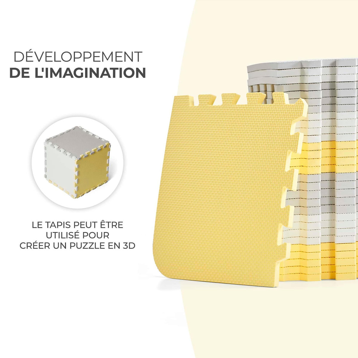 KINDERKRAFT Tapis de jeu puzzle pour enfants - mousse douce et antidérapante