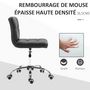 Voir la diapositive 6 : VINSETTO Vinsetto Chaise de bureau capitonnée hauteur réglable pivotant 360° piètement chromé revêtement synthétique noir