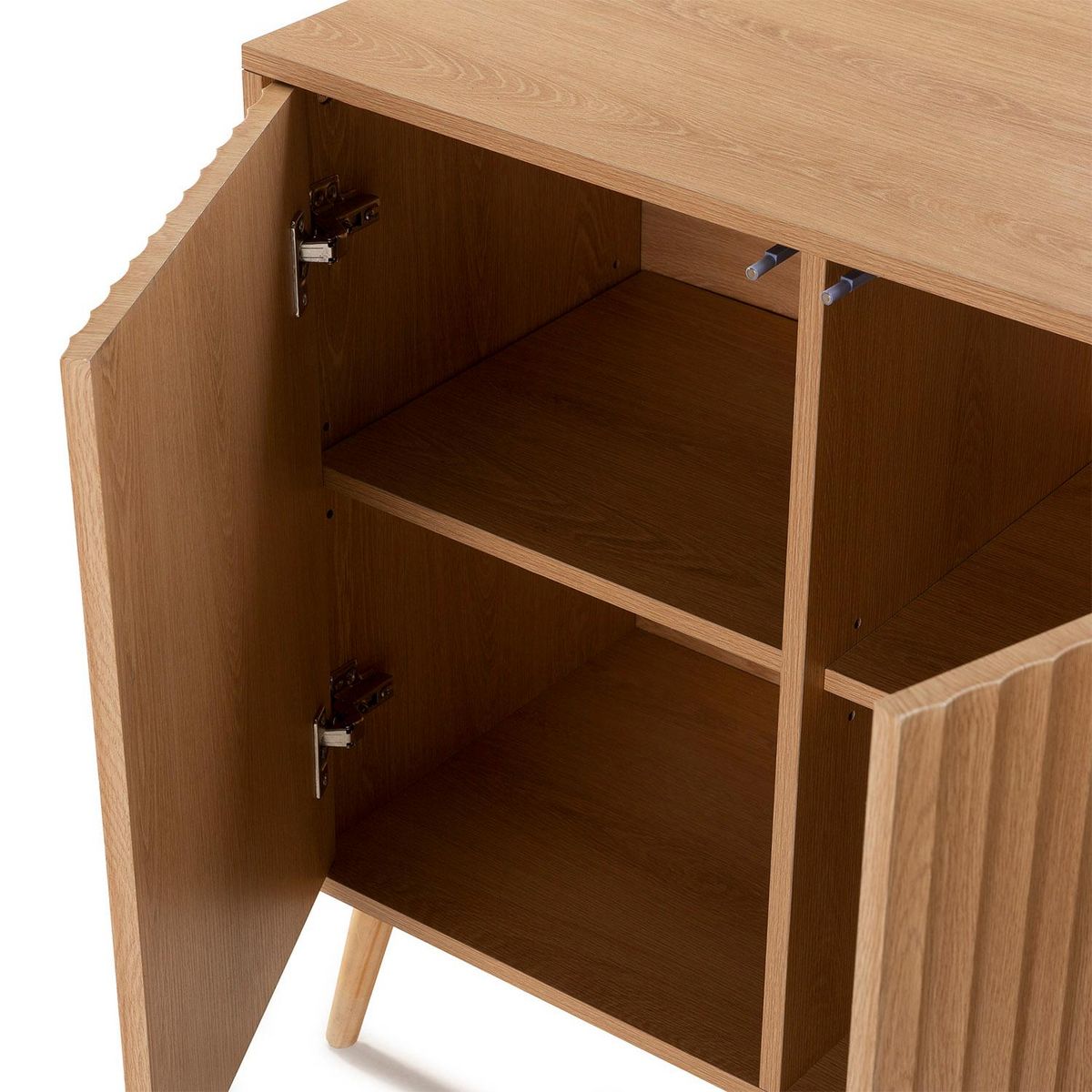 VS VENTA-STOCK Buffet Lluvia 3 portes en chêne, largeur 120 cm