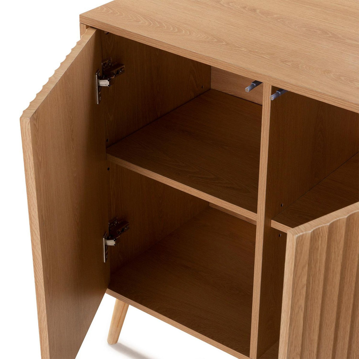 VS VENTA-STOCK Buffet Lluvia 3 portes en chêne, largeur 120 cm