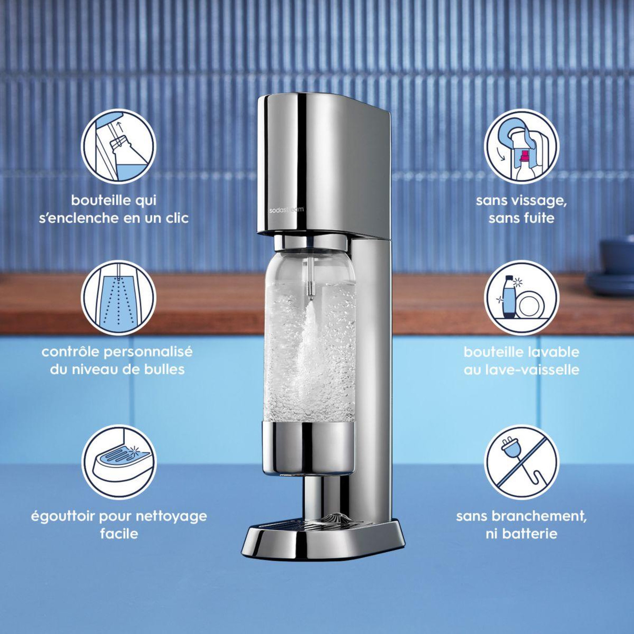 Voir la diapositive 4 : SODASTREAM Machine à soda enso 1013611330