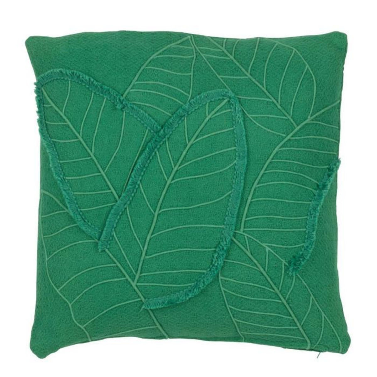 Paris Prix Coussin Design Feuilles  Avocado  45x45cm Vert Foncé