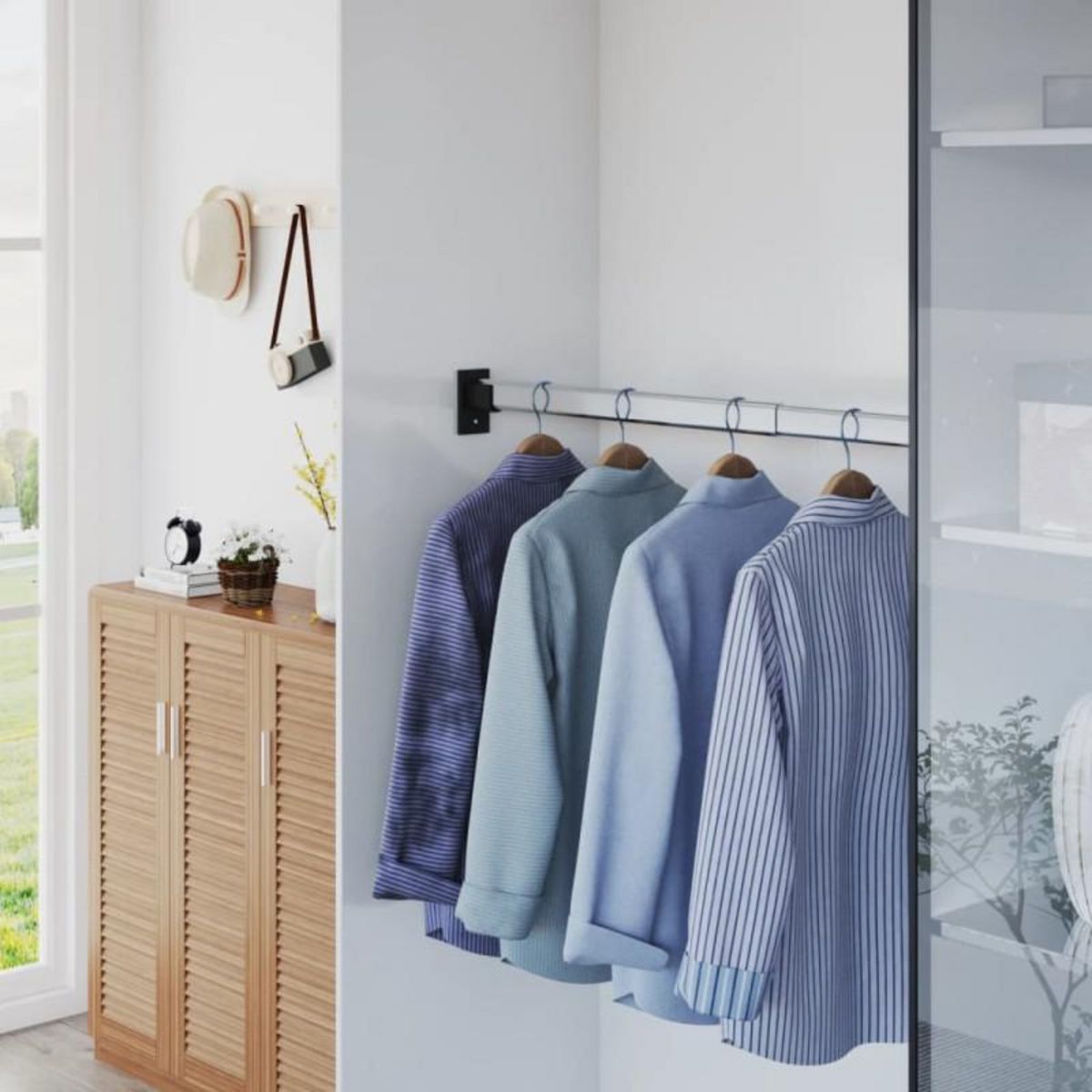 VIDAXL Rails de garde robe télescopiques 2 pcs Argenté 58 100 cm