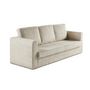 Voir la diapositive 2 : BEST MOBILIER Marilia - canapé 3 places - convertible déplimousse - en velours côtelé
