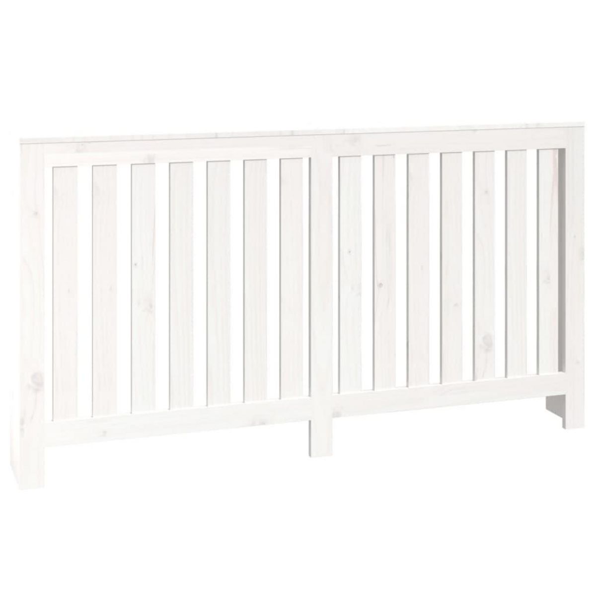 VIDAXL Cache-radiateur Blanc 153x19x84 cm Bois massif de pin