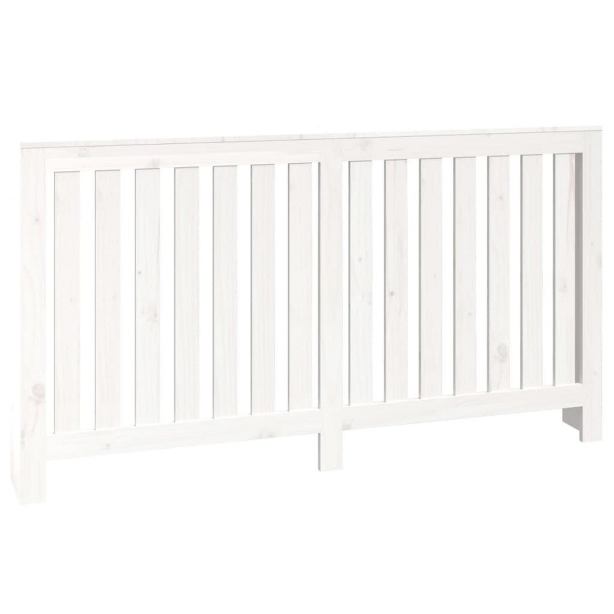 VIDAXL Cache-radiateur Blanc 153x19x84 cm Bois massif de pin