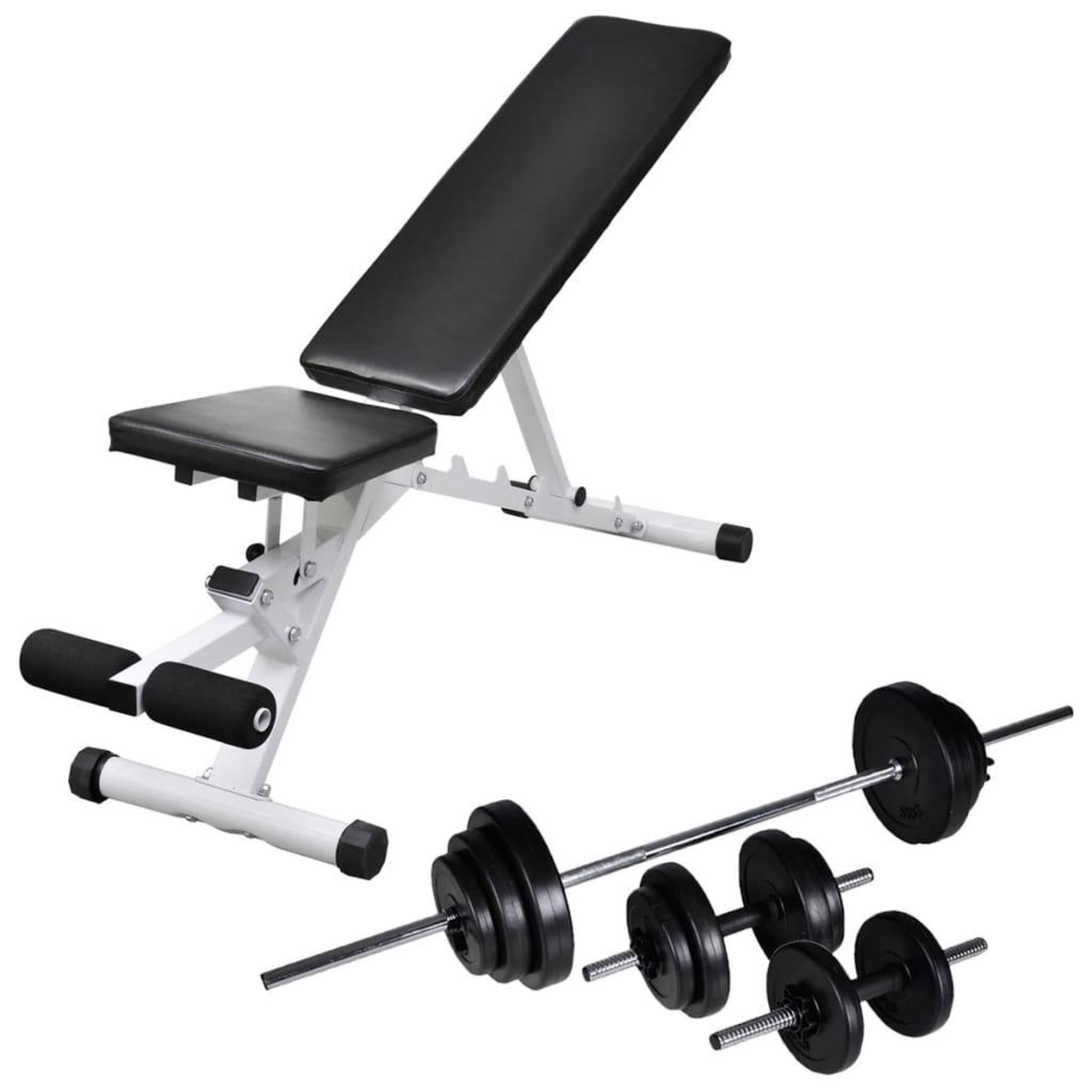 VIDAXL Banc d'entraînement avec jeu d'halteres 30,5 kg