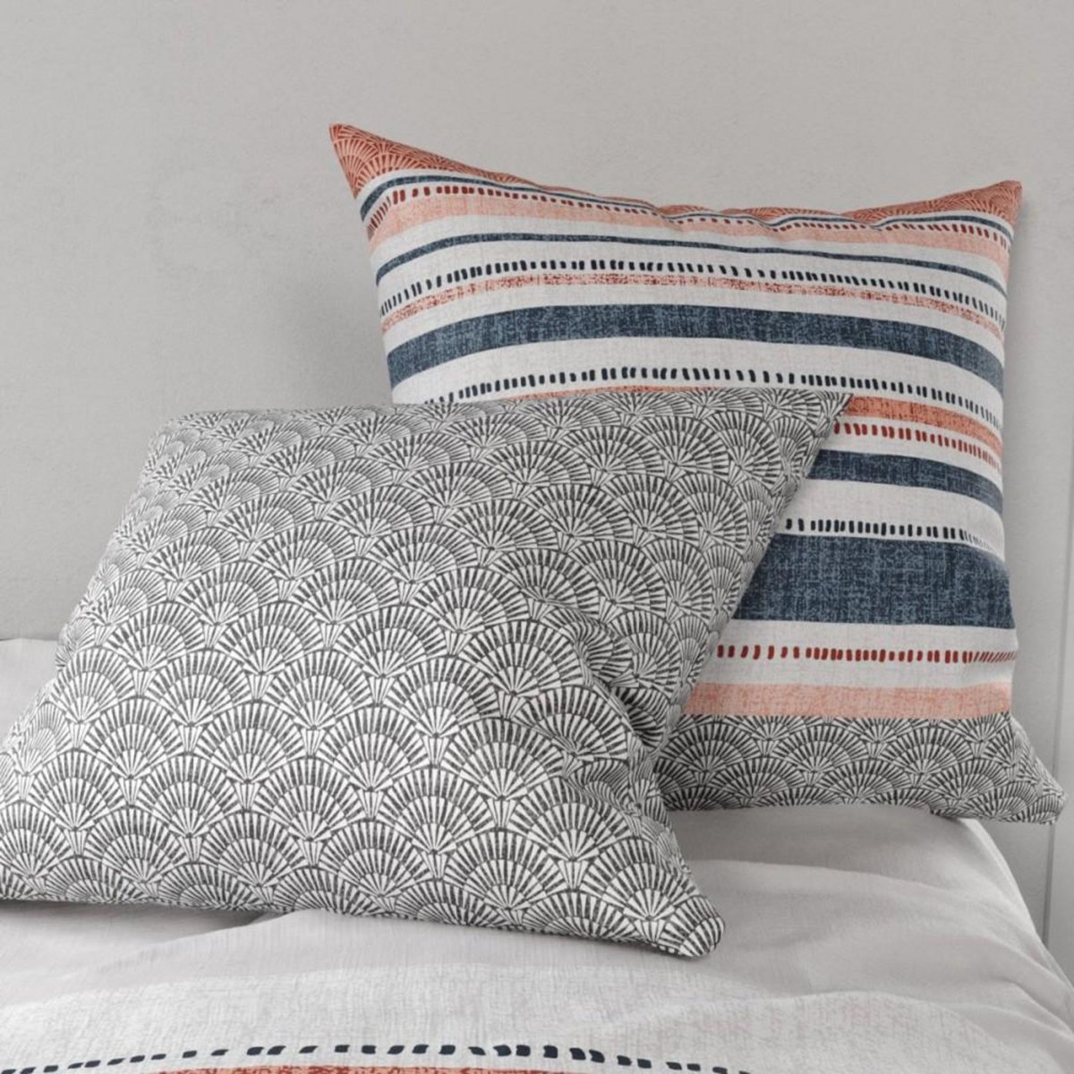 ATELIER DU COTON Housse de couette 240x220 CHAKRA + 2 taies coton 57 fils