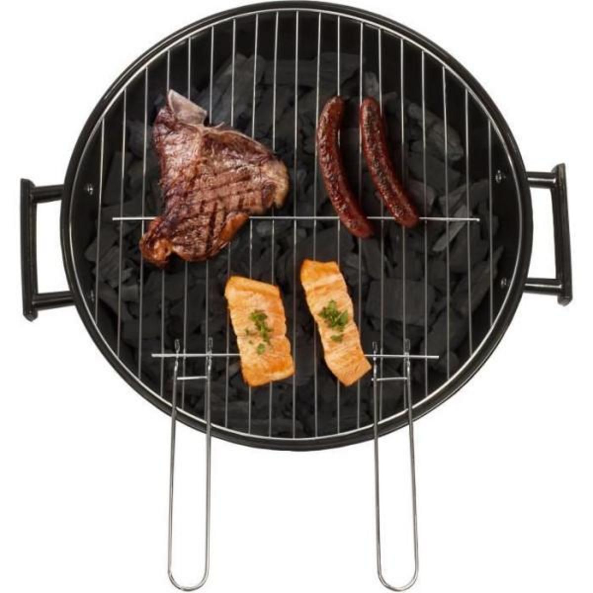AAAAA Barbecue a charbon - LIVOO DOC172VE - Acier émaillé - Surface cuisson 41 cm