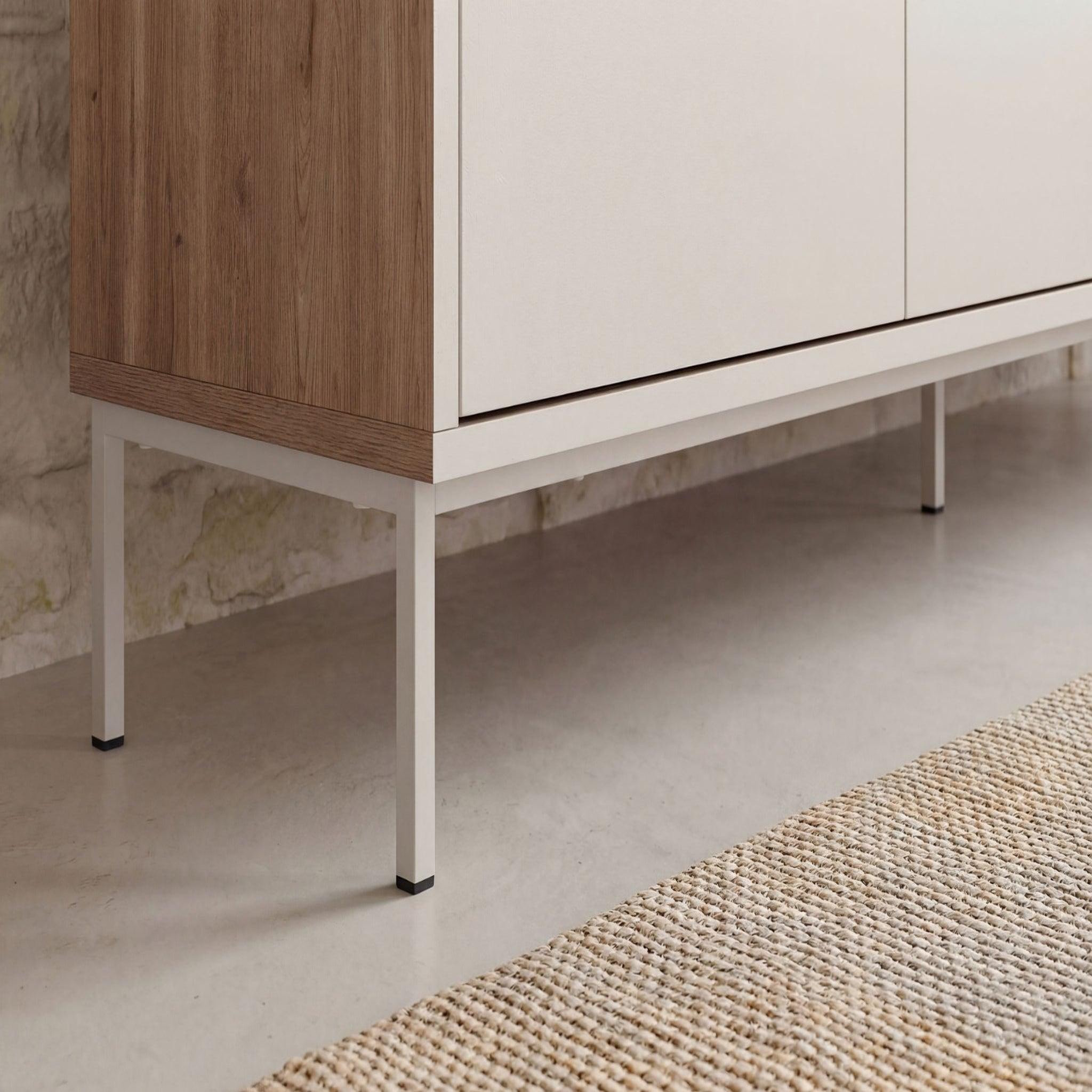 Voir la diapositive 6 : CASANOVA PARIS DALIA - Buffet 4 portes 180cm en mélamine - Beige