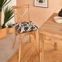 Voir la diapositive 4 : ATMOSPHERA Galette de Chaise  Twisted Lime  38x38cm Noir & Blanc