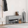 Voir la diapositive 3 : VIDAXL Banc à chaussures sonoma gris 102x30,5x45 cm bois d ingénierie