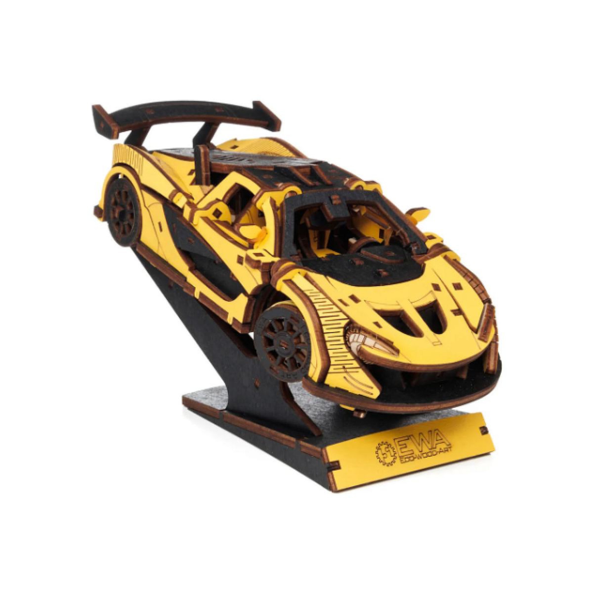 Voir la diapositive 2 : Graine créative Maquette 3D - Voiture jaune EWA