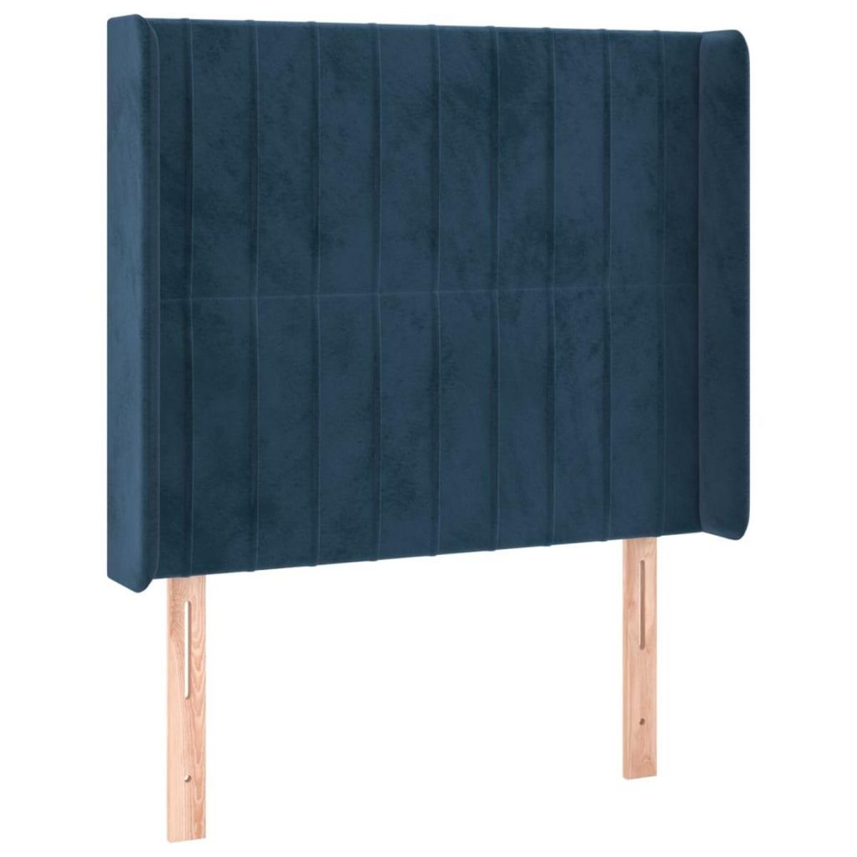 VIDAXL Tete de lit avec oreilles Bleu fonce 103x16x118/128 cm Velours