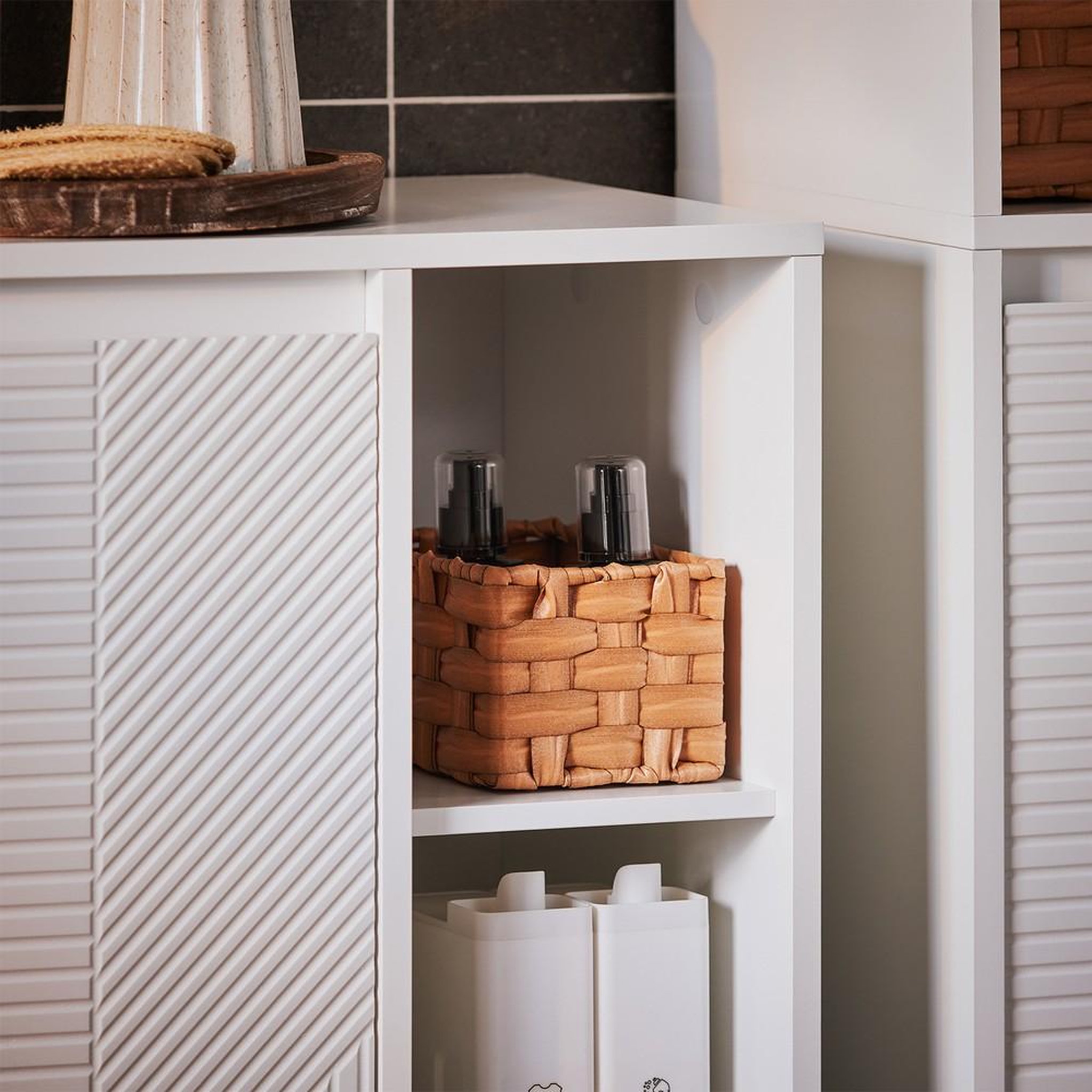 Voir la diapositive 4 : SOBUY SoBuy - Meuble De Buanderie à une porte - Blanc - 50x30x86cm - Moderne - BZR156-W