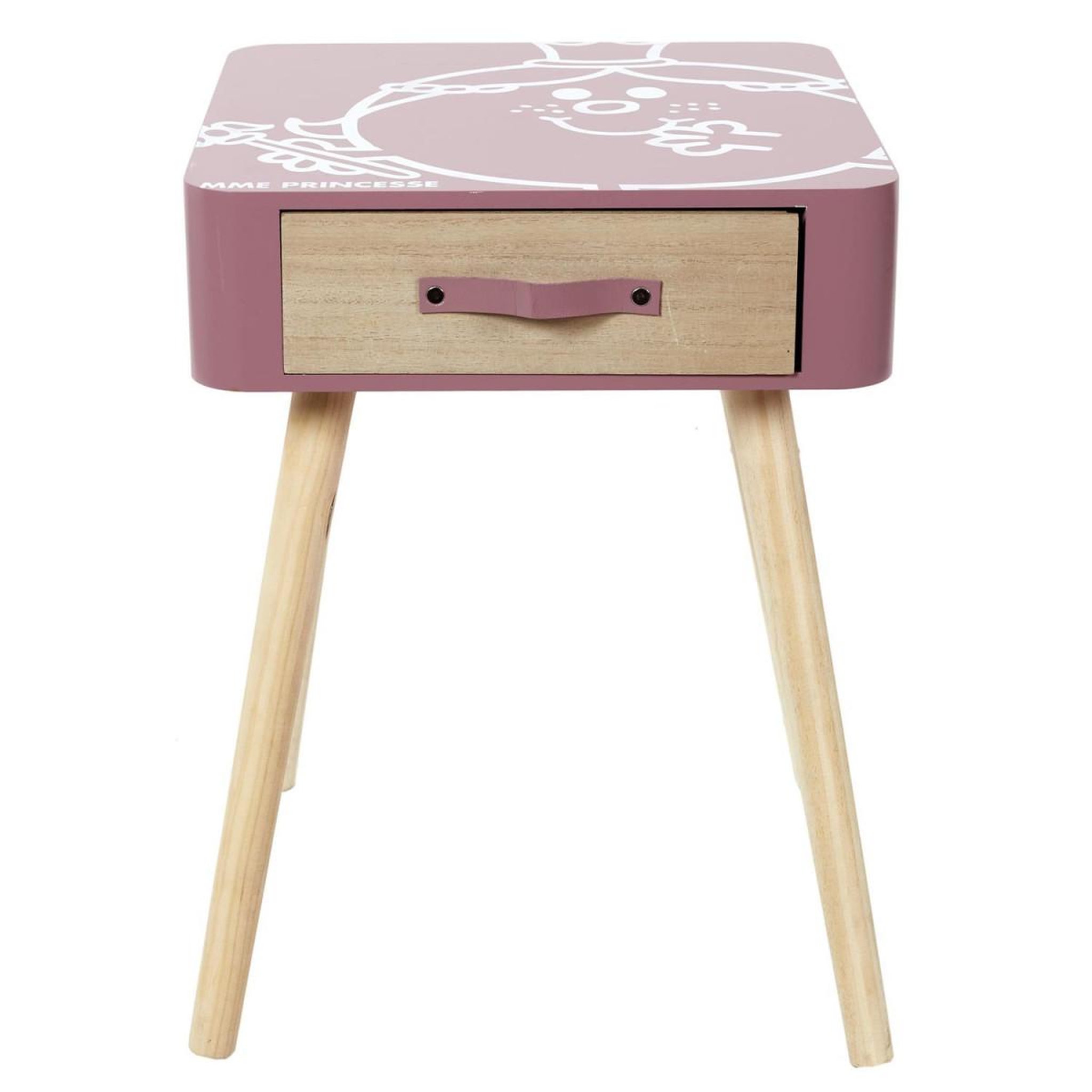 Voir la diapositive 2 : The Home Deco Factory Table de Chevet  Madame Princesse  48cm Rose