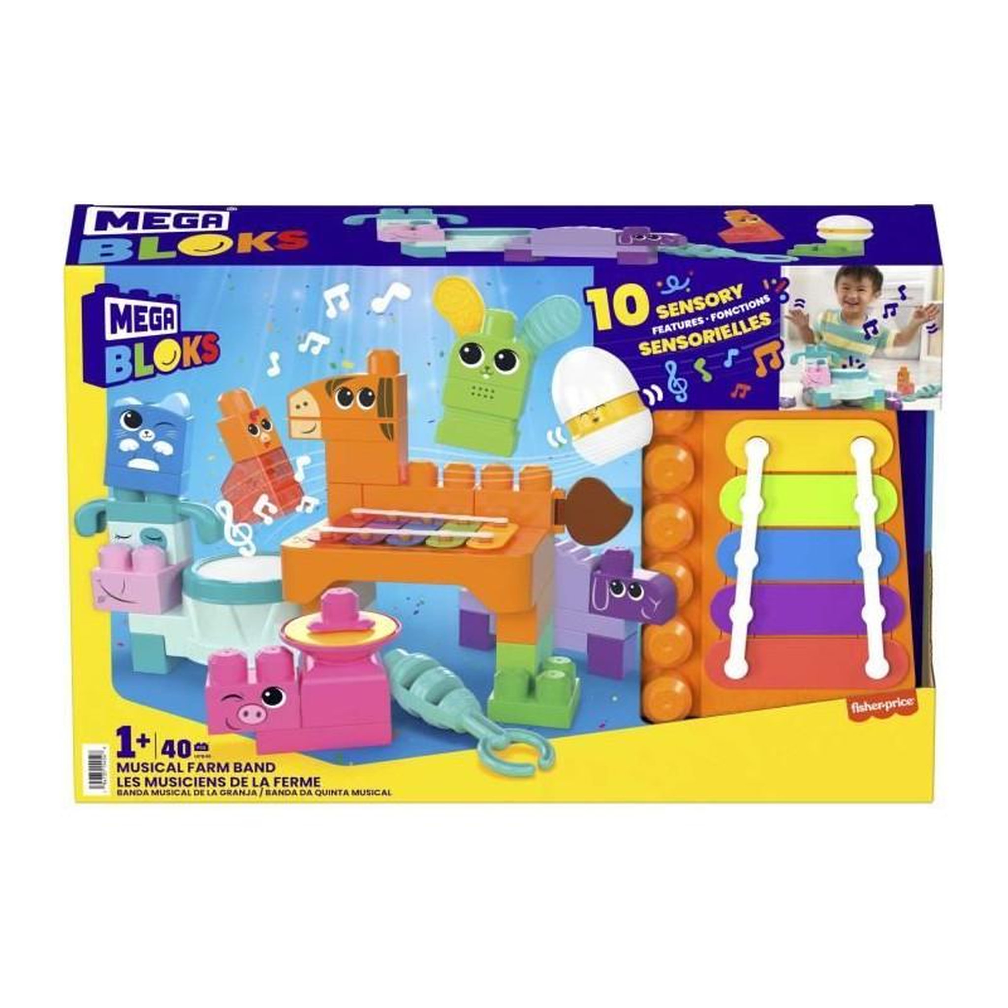 Voir la diapositive 4 : MEGA BLOKS Jouet Mega Bloks L'orchestre de la ferme interactif