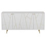 Voir la diapositive 2 : Paris Prix Buffet 4 Portes Design  Remina  160cm Blanc & Or