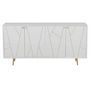 Voir la diapositive 2 : Paris Prix Buffet 4 Portes Design  Remina  160cm Blanc & Or