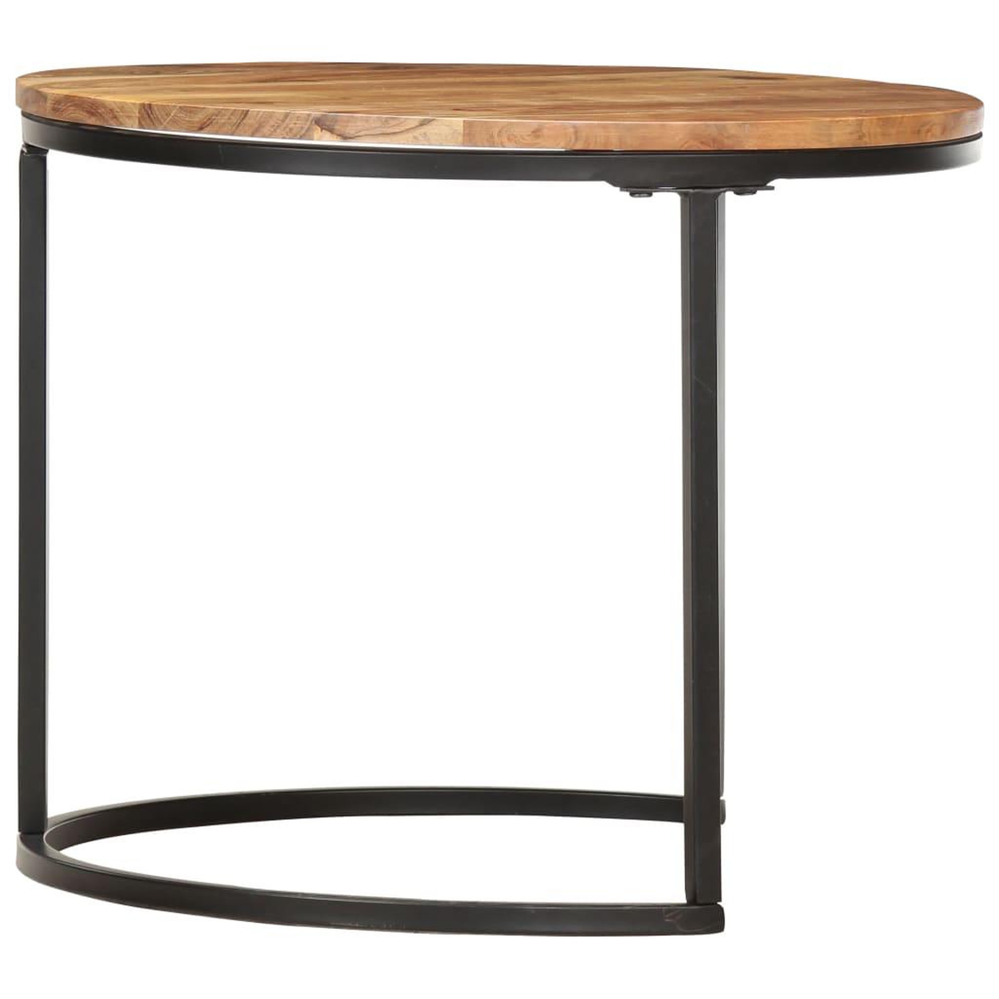 Voir la diapositive 4 : VIDAXL Tables gigognes 3 pcs Bois d'acacia massif