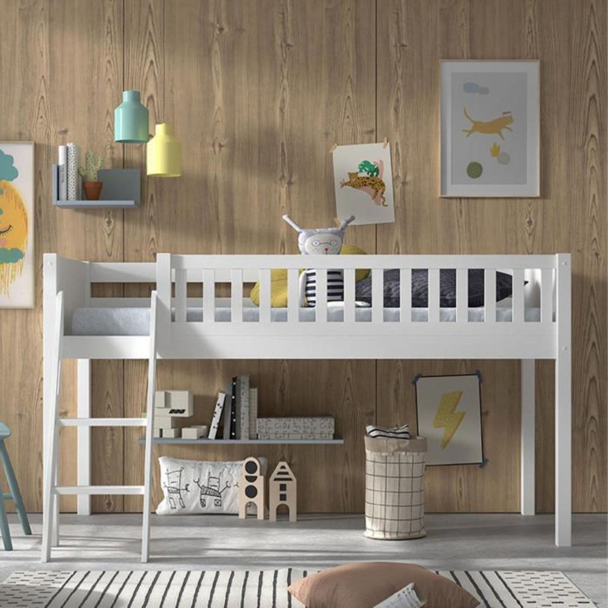 Paris Prix Lit Enfant Tente  Scott Dino  90x200cm Blanc