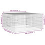 Voir la diapositive 6 : VIDAXL Cage a lapin 110x110x55 cm Fer galvanise