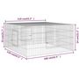 Voir la diapositive 6 : VIDAXL Cage a lapin 110x110x55 cm Fer galvanise