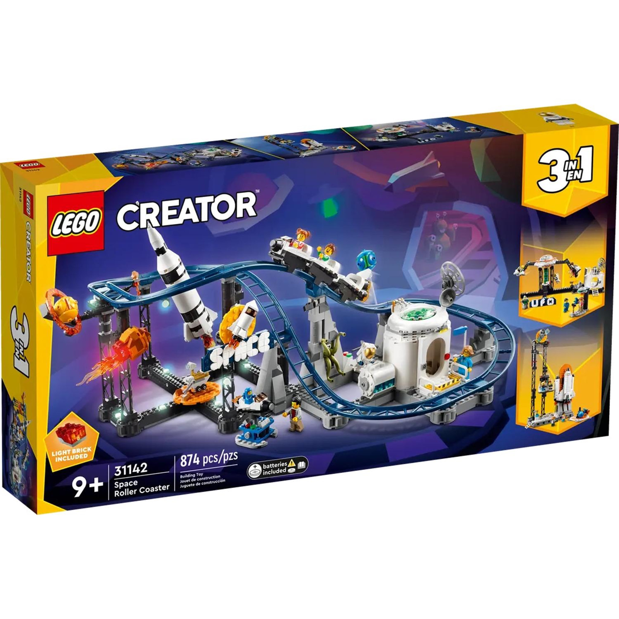 LEGO Creator 3 en 1 Les montagnes russes de l'espace